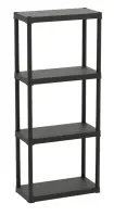 PLASTOVÝ REGÁL T60/4 132X60X30 ČIERNY