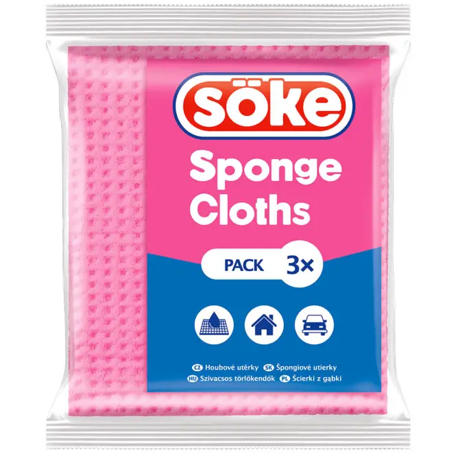 Söke špongia cloth 3 ks
