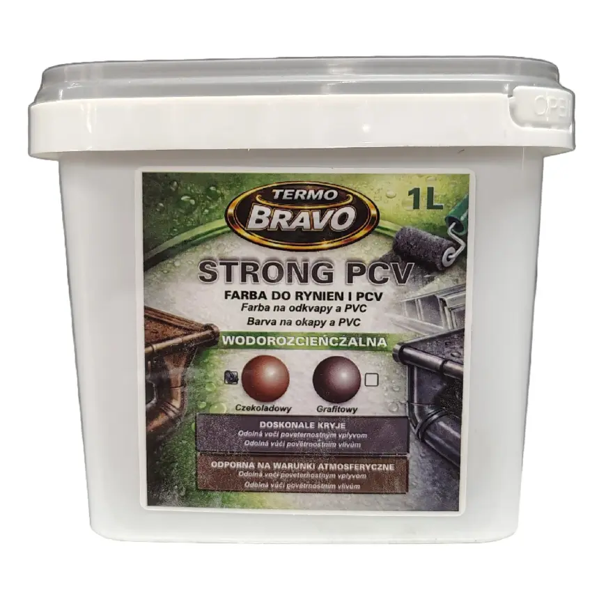 Strong PCV farba na odkvapy a PVC grafit 1 l
