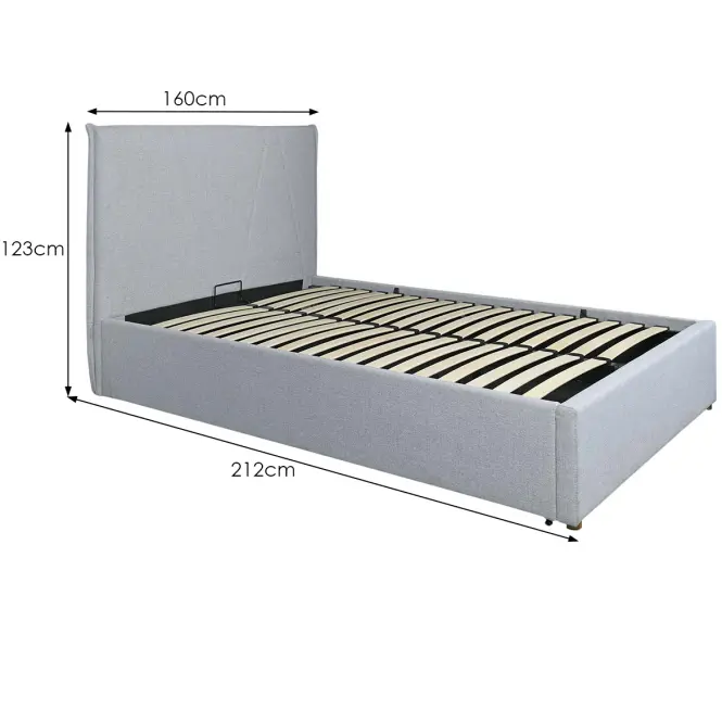 Posteľ Rovigo 140x200 BED23-06 sivý,10