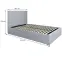 Posteľ Rovigo 140x200 BED23-06 sivý,10