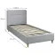Posteľ Cesana 90x200 BED23-09 sivý,10
