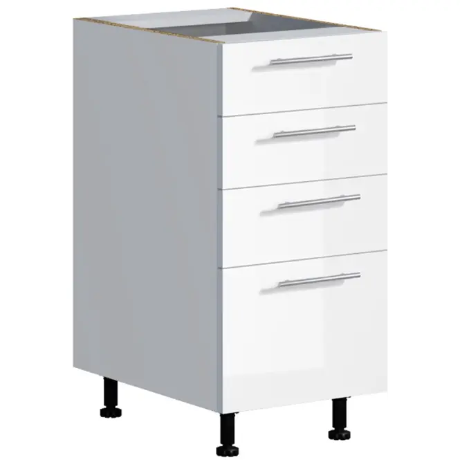 Kuchynská skrinka Emilia D40 4SZ biela/biela lesk HG
