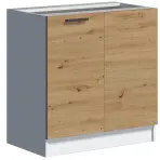 Kuchynská skrinka Economic D80 ZAS biela/artisan