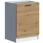 Kuchynská skrinka Economic D60 biela/artisan