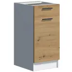 Kuchynská skrinka Economic D40 1SZ biela/artisan