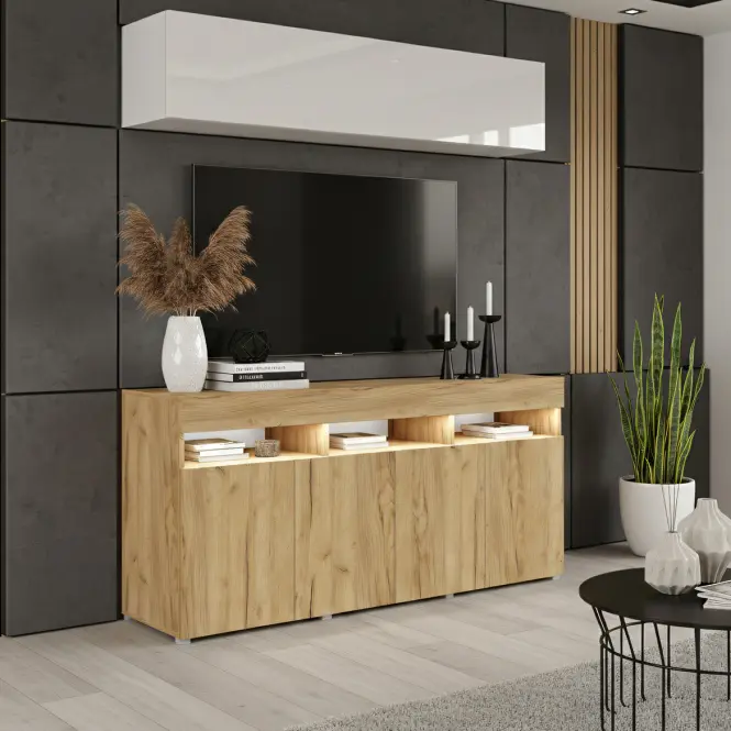 Obývacia Stena Izumi 175 Ii Biely Lesk/Artisan