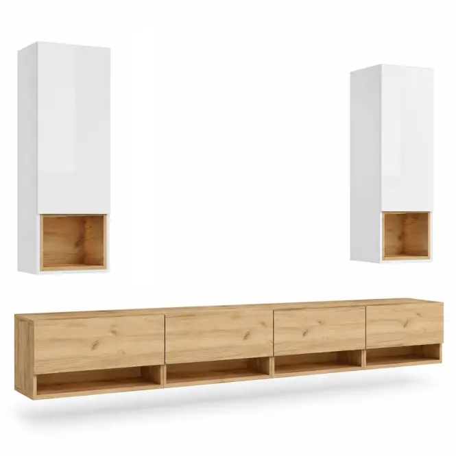 Obývacia Stena Izumi 280 Iv Biely Lesk/Artisan,2