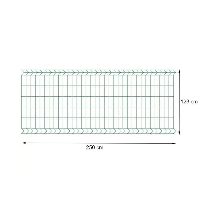 Panel 3d Light II 250 x 123 cm – RAL 6005