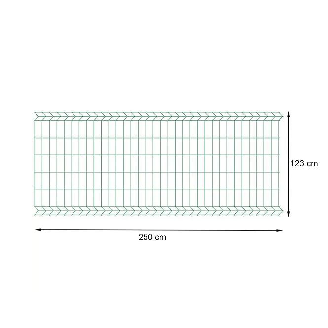 Panel 3d Light II 250 x 123 cm – RAL 6005