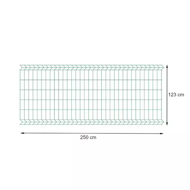Panel 3d Light II 250 x 123 cm – RAL 6005,2