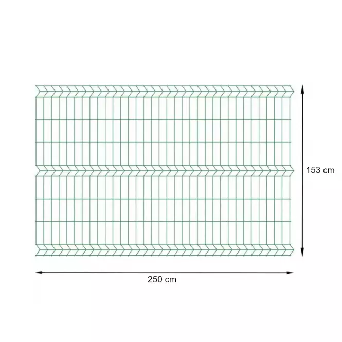 Panel 3d Light II 250 x153 cm – RAL 6005