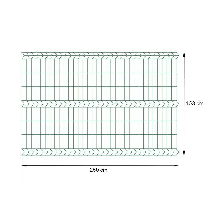 Panel 3d Light II 250 x153 cm – RAL 6005