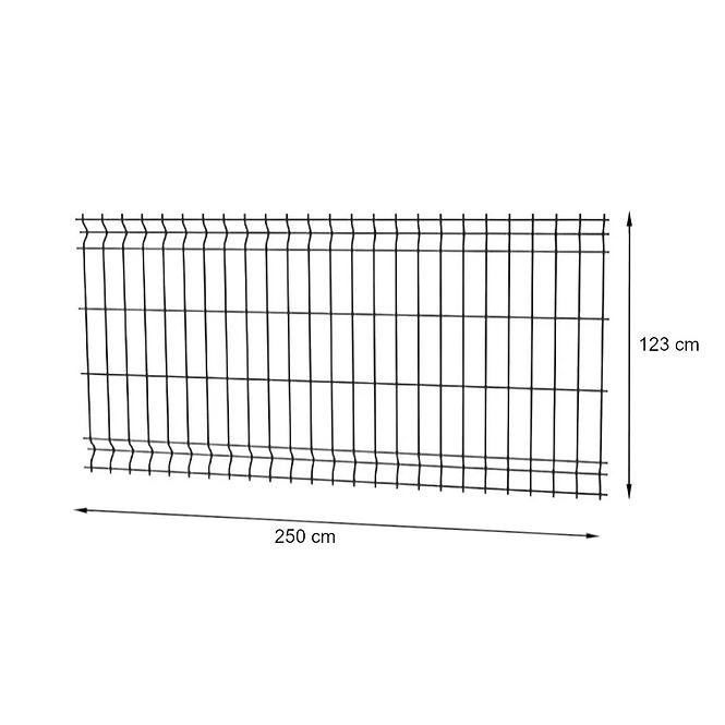 Plotový panel 3D Light II 250 x 123 cm – RAL 7016