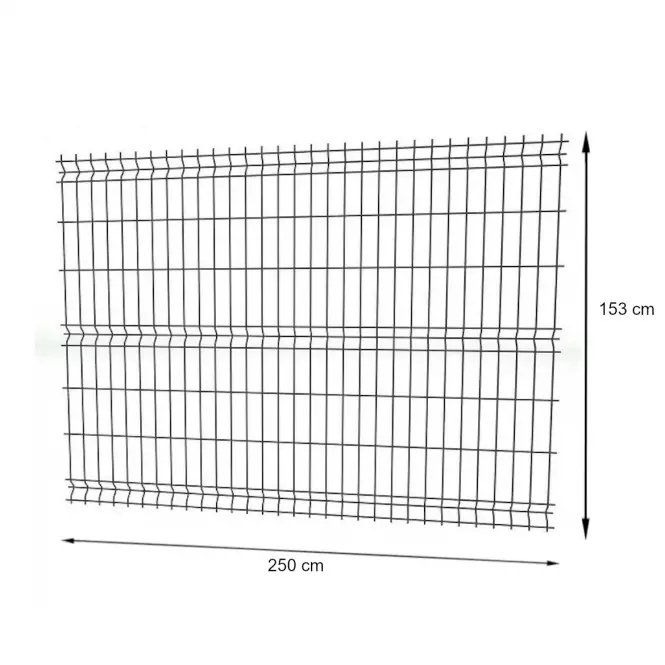 Plotový panel 3D Light II 250 x153 cm – RAL 7016
