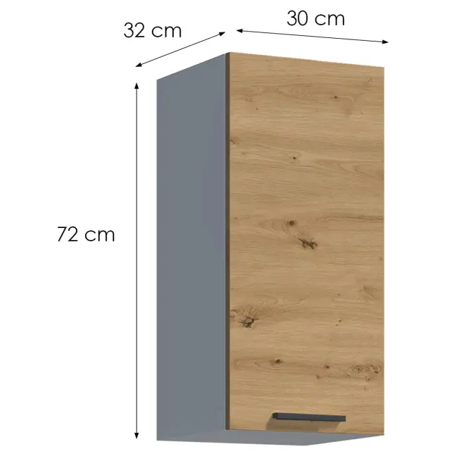 Kuchynská skrinka Economic G30 biela/artisan,2