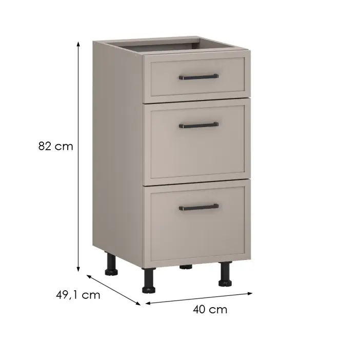 Kuchynská skrinka Heming D40 3s hlina,2