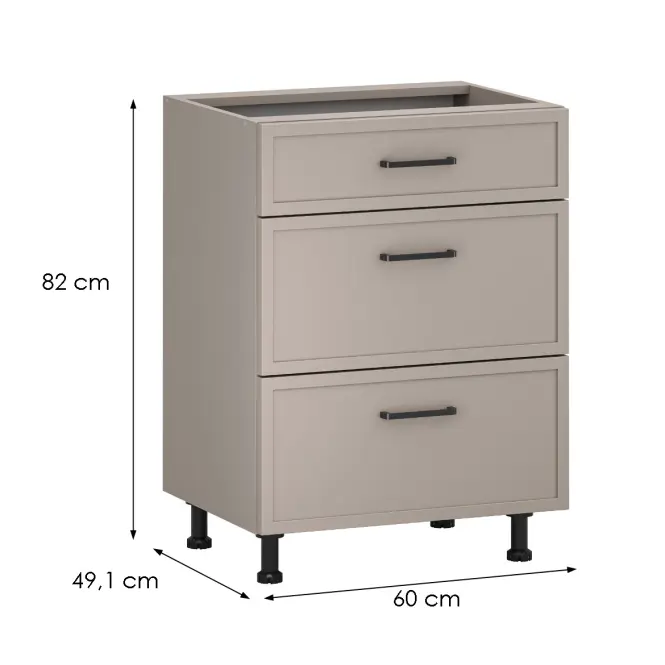 Kuchynská skrinka Heming D60 3s hlina,2