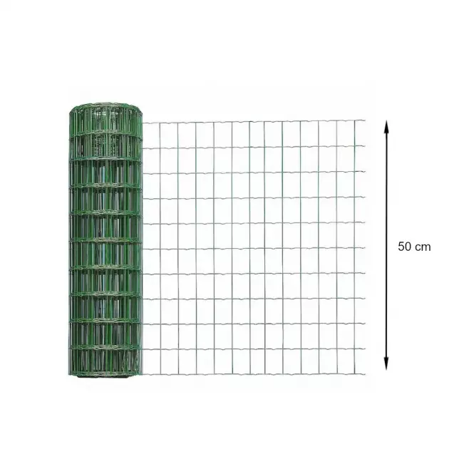 Zvárané pletivo 0,5x5 m zelené,2