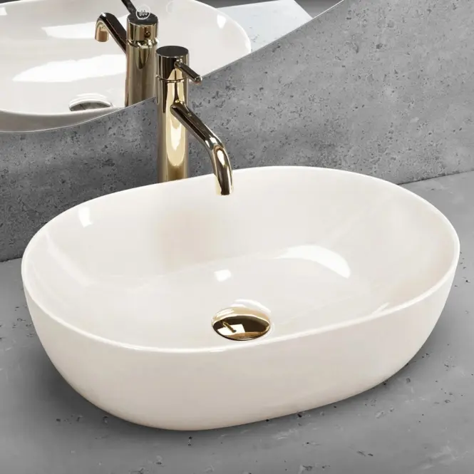 Umývadlo Lisa ecru shiny - na dosku