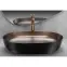 Umývadlo Cleo 61 black brush/copper - na dosku,2