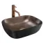 Umývadlo Belinda black brush/copper - na dosku