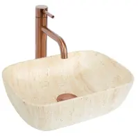 Umývadlo Belinda mini travertine matt - na dosku