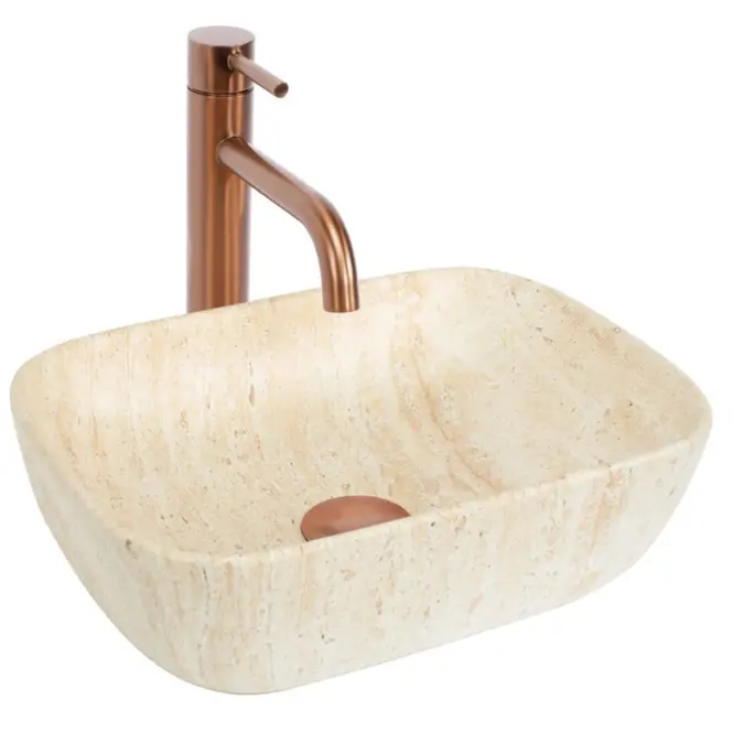 Umývadlo Belinda mini travertine matt - na dosku