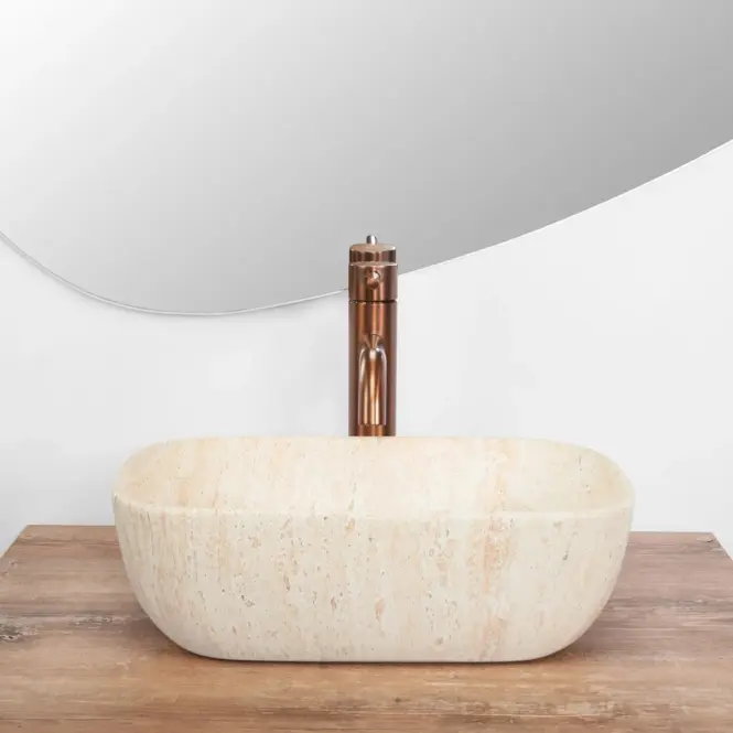 Umývadlo Belinda mini travertine matt - na dosku,4