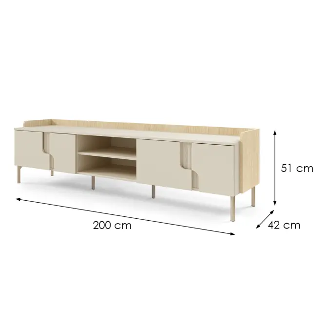 TV stolík Veľký Positano Dub Maveile/Macadamia,2