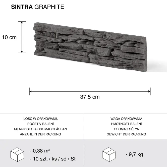 Betónový kameň Sintra graphite,3