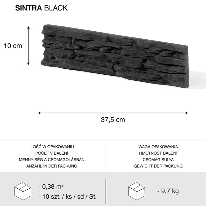 Betónový kameň Sintra black,3