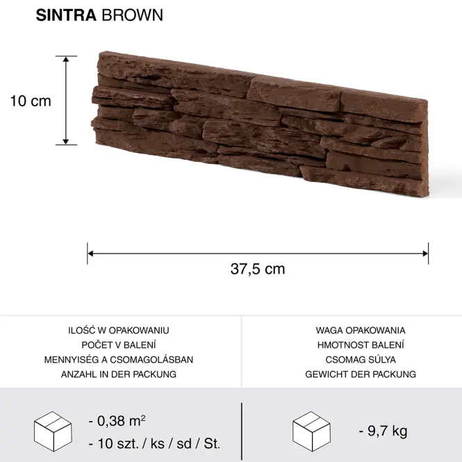 Betónový kameň Sintra brown,3