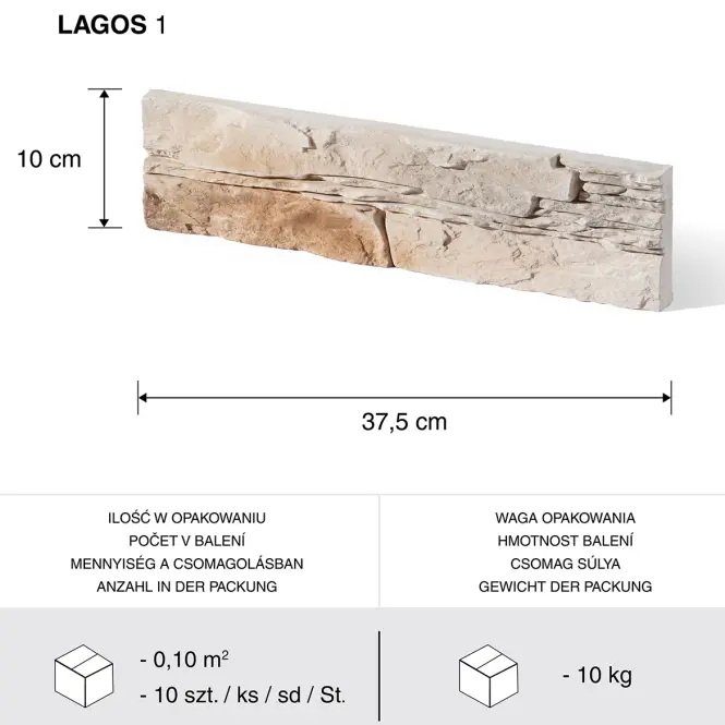 Betónový kameň Lagos natural,3