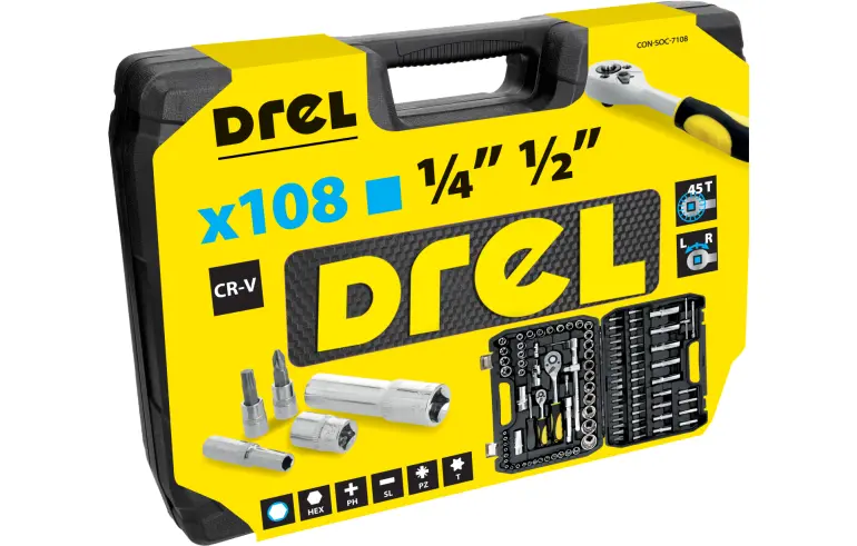 Drel Súprava Nástrčných Kľúčov 108SZT CON-SOC-7108,2