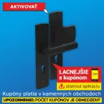Kľučka s úchytom do vonkajších dverí Exit R58 VL72 čierna (SK)