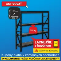 Skladový regál Strong 200x200x60 cm 4 police/500 kg (SK)