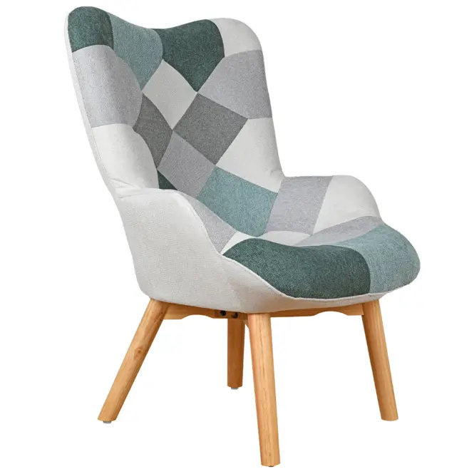Kreslo Maddie mätový patchwork
