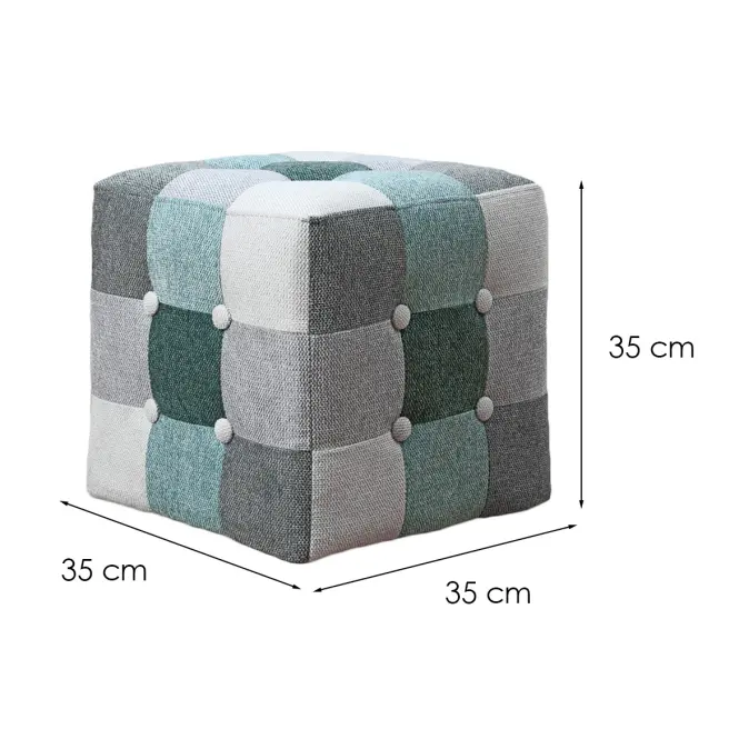 Taburetka Maddie mätový patchwork,6