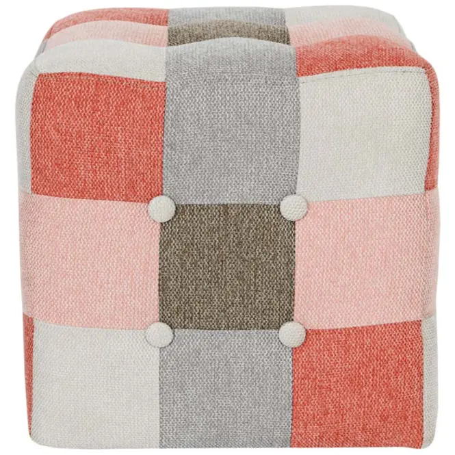 Taburetka Maddie ružová patchwork