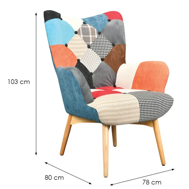 Kreslo Chic Art Patchwork,3