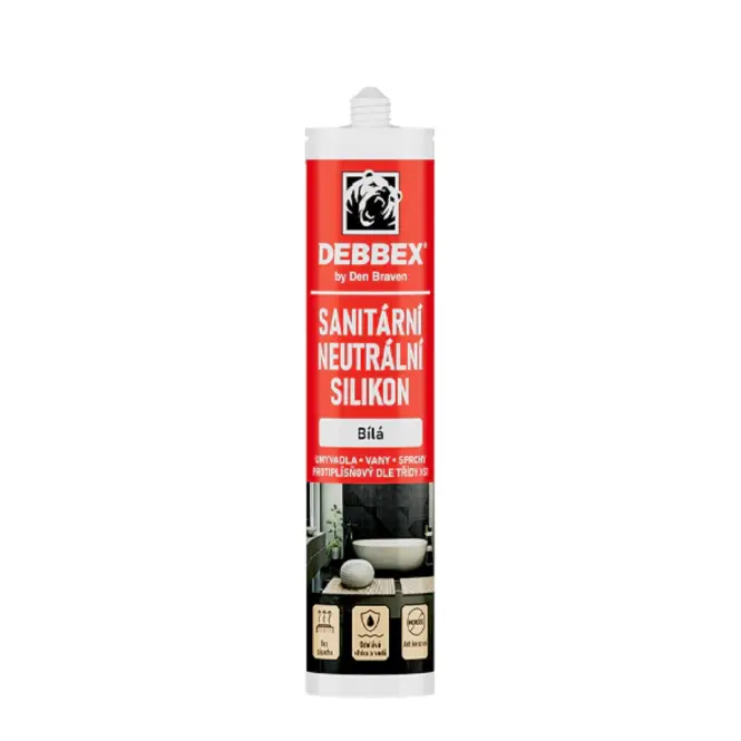 Debbex Sanitárny neutrálny silikón 280 ml biela