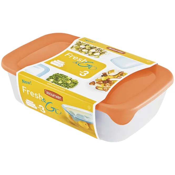 Sada 3 obdĺžnikových košov Fresh&Go 249417 rôzne farby