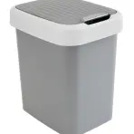 Odpadkový kôš 12l sivý/biely – 27x22x31,5v