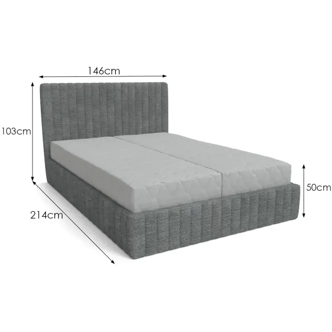 Posteľ Lily 140x200 Vibe 95 sivý