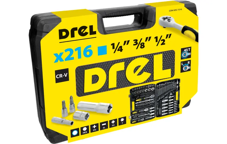 Drel Súprava Nástrčných Kľúčov 216SZT CON-SOC-7216,3