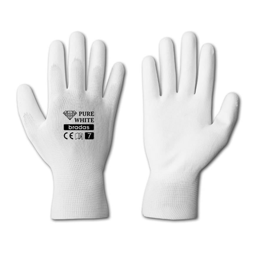 Ochranné rukavice Dámske white, veľkosť 7