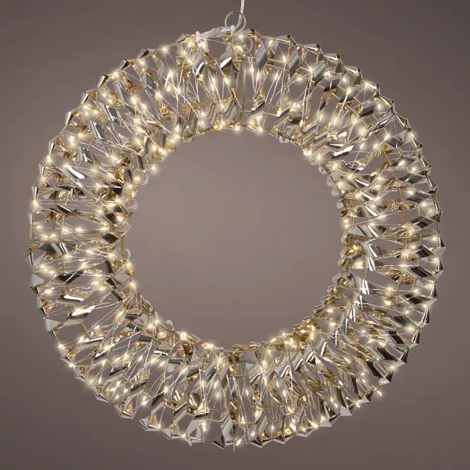 Vianočný veniec MICROLED 38CM 490406 WW ZEW GOLD