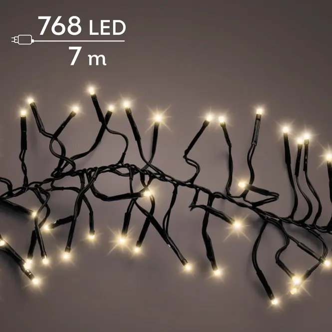 Vianočné svetielka LED 768L 494954 WW ZEW BLACK