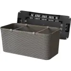Balkónový kvetináč RATTAN 40cm sivý